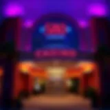 Entrance of 580 Casino showcasing vibrant lights and welcoming atmosphere