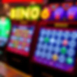 Virtual bingo game interface showcasing vibrant cards and numbers.