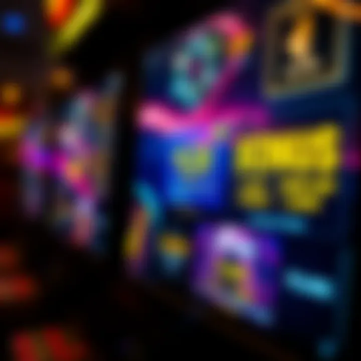 A close-up view of various no deposit bonus offers highlighted on a digital screen