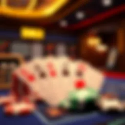 Bingo cards and chips on a digital interface