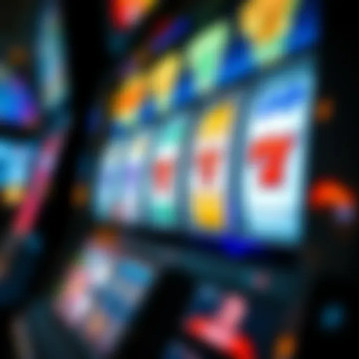 A close-up of a slot machine display highlighting the winning symbols and payouts