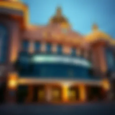 Exterior view of Caesars Sportsbook showcasing its architectural elegance