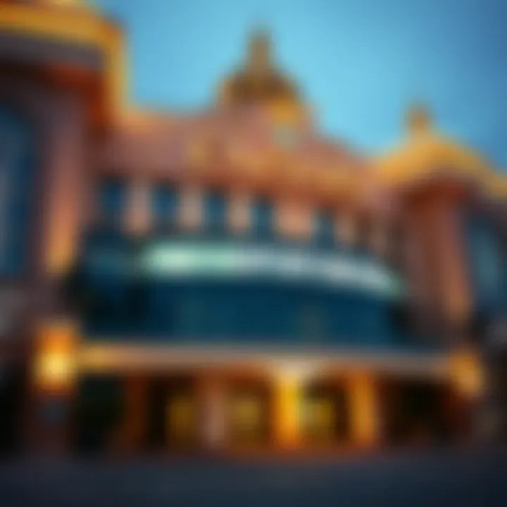 Exterior view of Caesars Sportsbook showcasing its architectural elegance