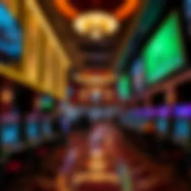Interior shot highlighting the vibrant atmosphere and betting screens
