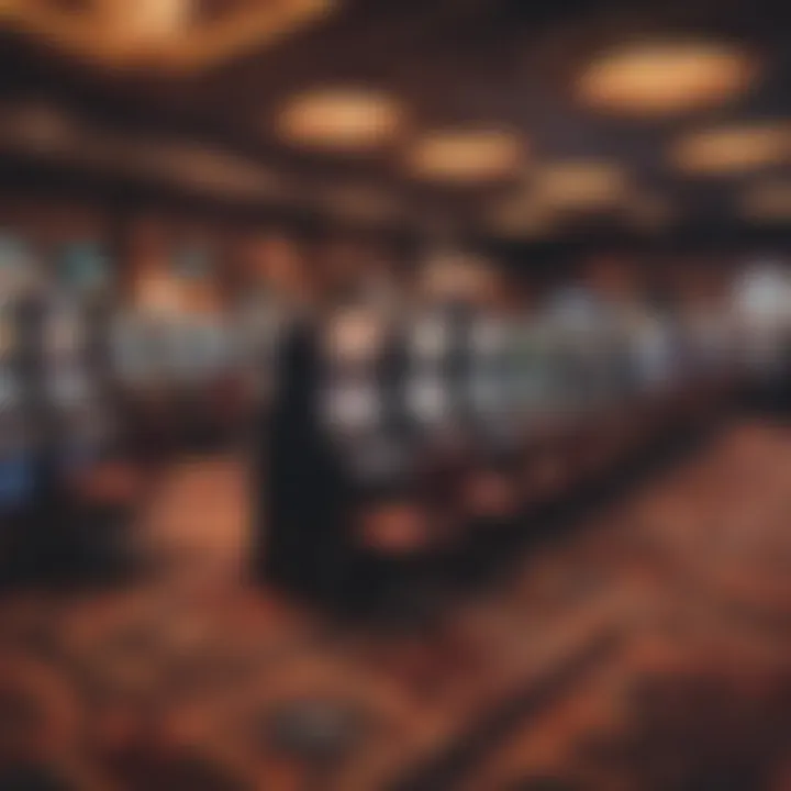 Gaming floor filled with various slot machines and gaming tables