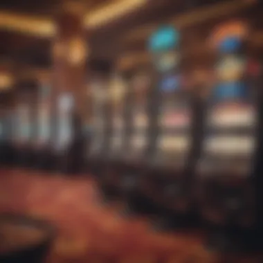 Gaming floor filled with vibrant slot machines and table games