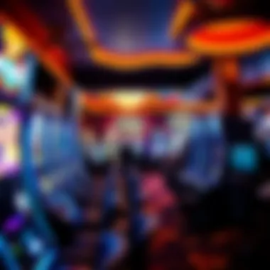 Interior gaming area at Feathers Casino with various gaming options