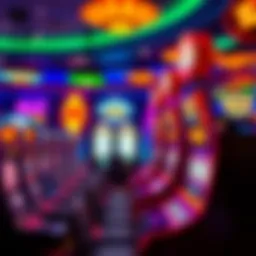 Colorful display of various free casino slot games