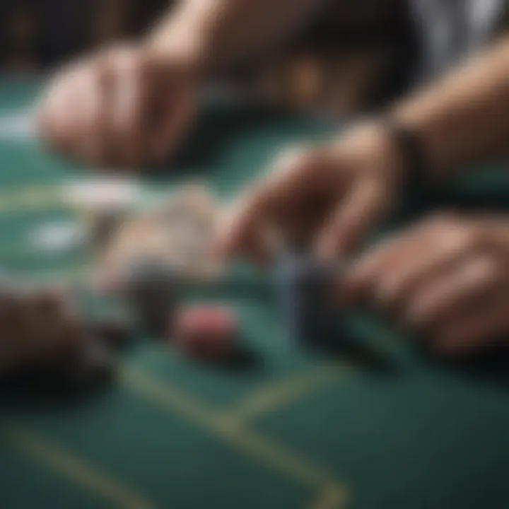 Illustration of players engaged in a strategic poker game influenced by free chips.