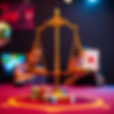 Visual representation of the balance between rewards and risks in gaming.