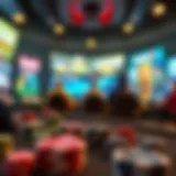 A dynamic graphic showcasing various gaming genres