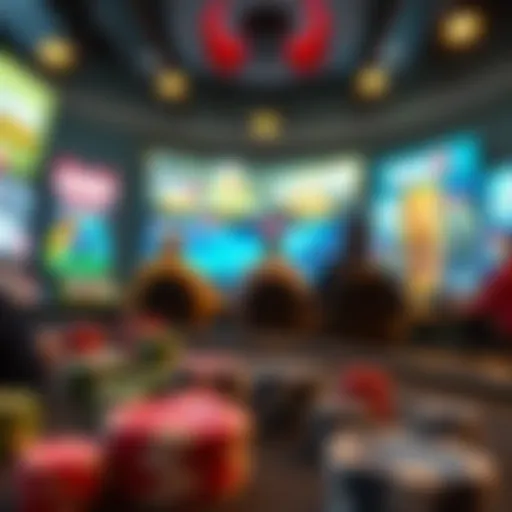 A dynamic graphic showcasing various gaming genres