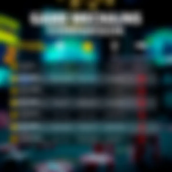 An infographic comparing the gameplay mechanics and features of various games akin to Lucky Day.