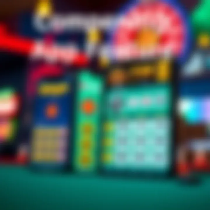 A visual comparison between various bingo app features highlighting user-friendly design.