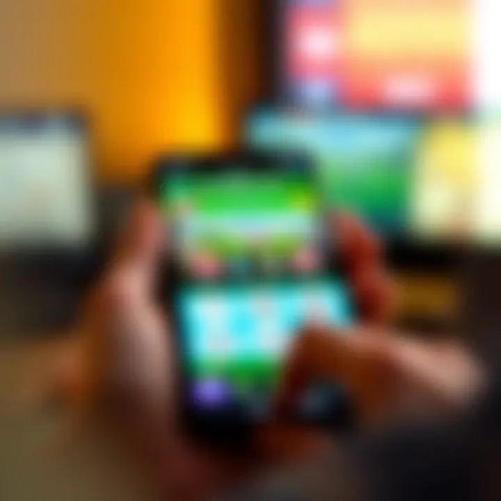 A close-up of a smartphone displaying a no deposit bingo app in action.