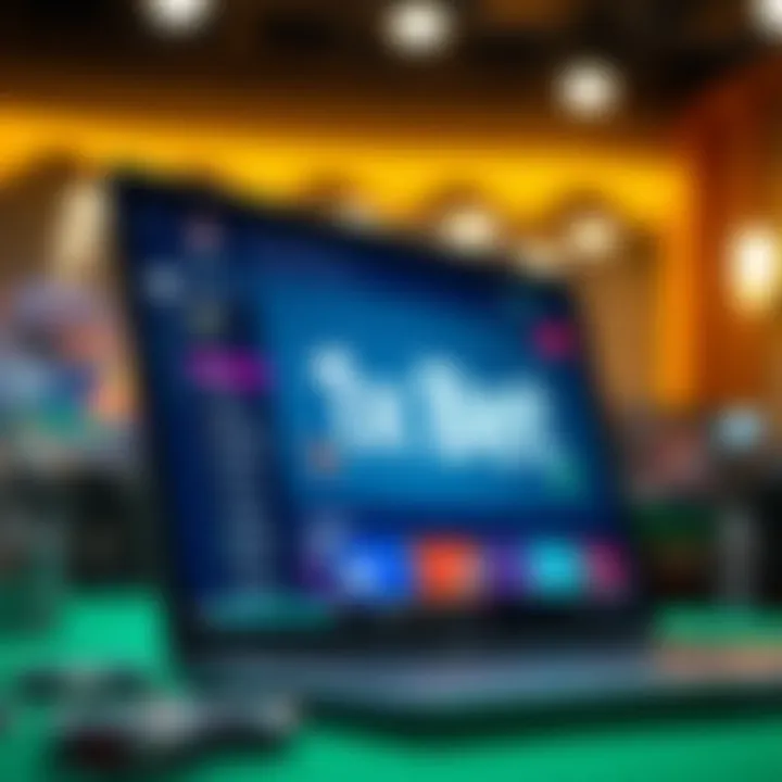 1x Bet Interface Spotlight A close-up of a laptop screen displaying the 1x Bet interface