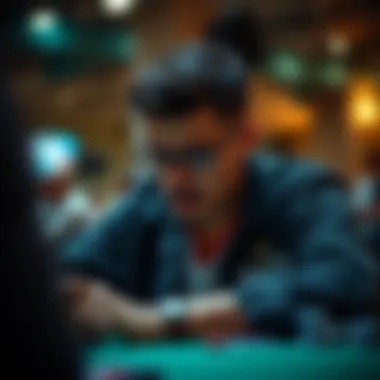 Betting Strategy in Action A gamer focused on their betting strategy on a digital device