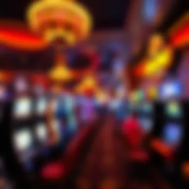 Bustling Casino Atmosphere A panoramic view of the bustling casino atmosphere