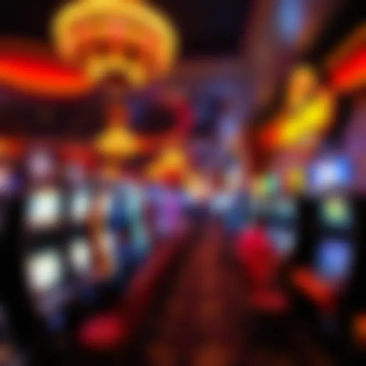 Bustling Casino Atmosphere A panoramic view of the bustling casino atmosphere