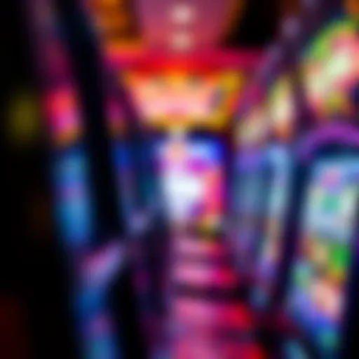 Vibrant Slot Machine Display A vibrant slot machine display with colorful graphics