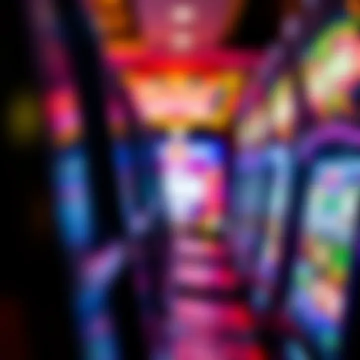 Vibrant Slot Machine Display A vibrant slot machine display with colorful graphics