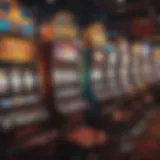 Vibrant array of slot machines