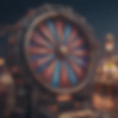 Close-up view of gameplay mechanics in the Sky Wheel slot machine