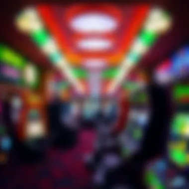 Vibrant Casino Environment in Las Vegas Casino floor in Las Vegas bustling with excitement and various slot machines