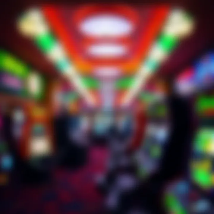 Vibrant Casino Environment in Las Vegas Casino floor in Las Vegas bustling with excitement and various slot machines