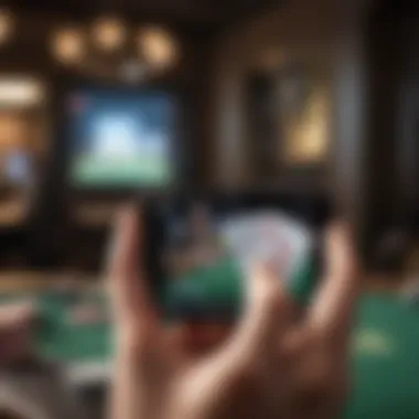 Poker application on a smartphone