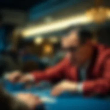 The Art of Bluffing in Poker A thoughtful expression captured during a bluff in poker