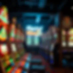 An illustration showcasing various slot machine designs with Egyptian themes