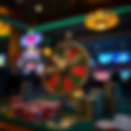 Conceptual representation of free spins in online casinos