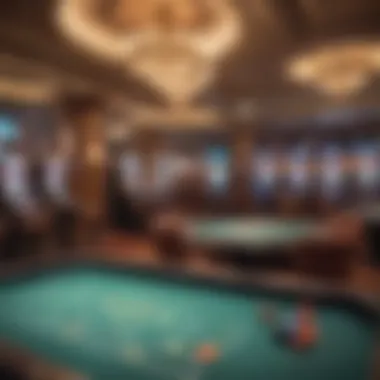 Exciting Gaming Area Luxurious gaming area showcasing gaming tables and machines