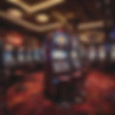 Luxurious gaming floor showcasing various slot machines