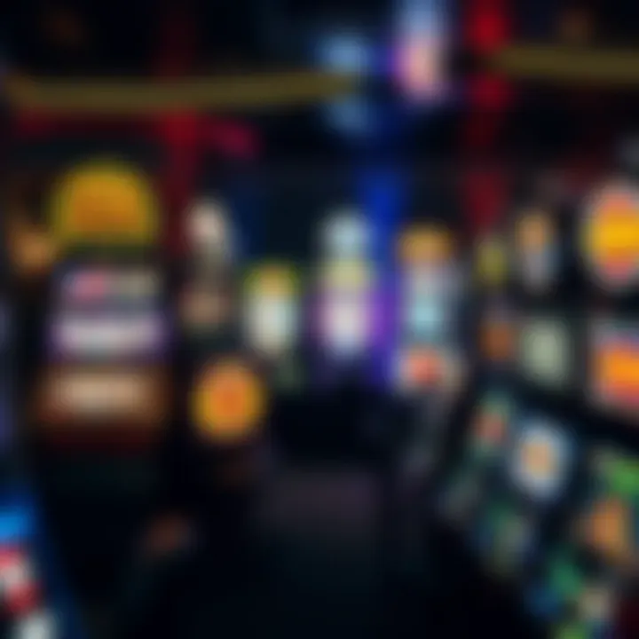 Diverse Selection of Video Slot Games An array of different video slot games on display
