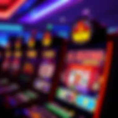 Illuminated Video Slot Machines in Action Illuminated video slot machines in a casino