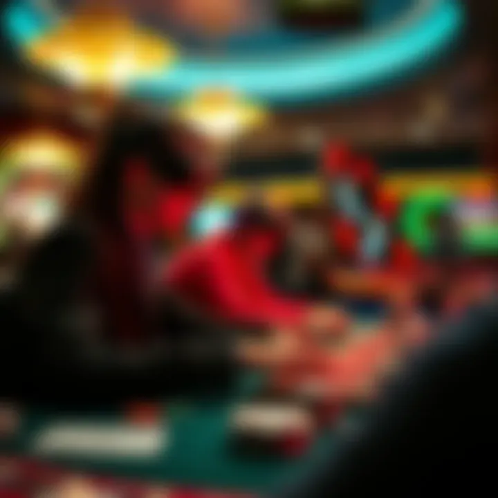 A concept art showing the future of virtual gambling experiences with immersive technologies.