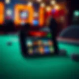 A smartphone displaying a legal gambling app interface with various gaming options.