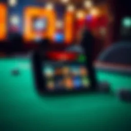 A smartphone displaying a legal gambling app interface with various gaming options.