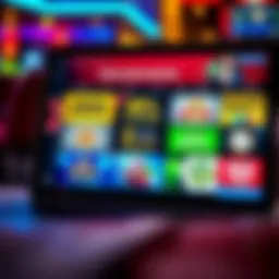 An array of online casino bonus offers displayed on a laptop screen