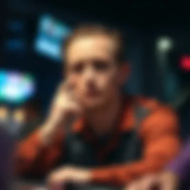 A thoughtful individual contemplating betting decisions