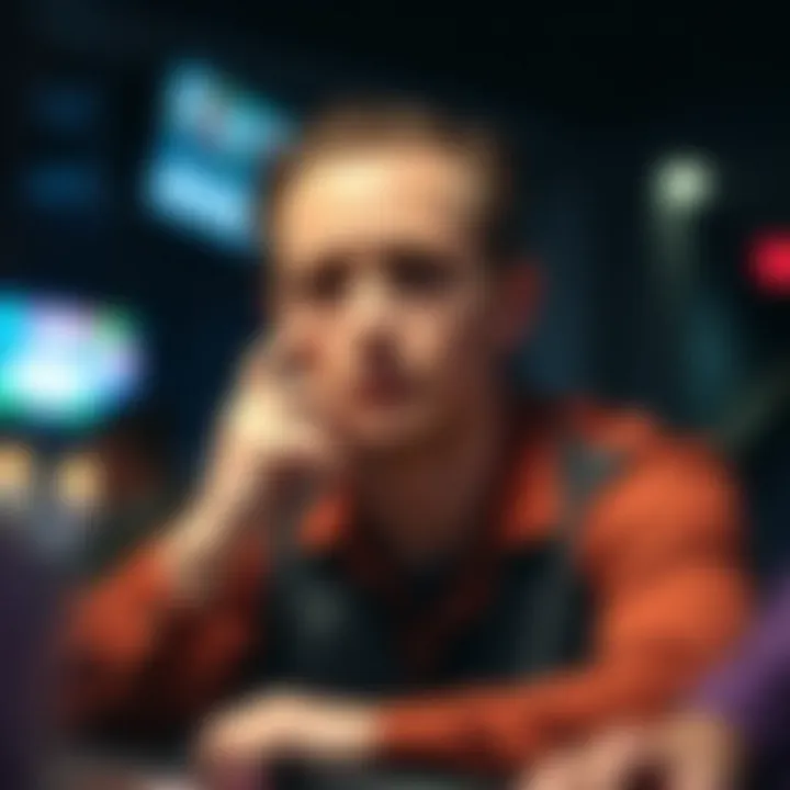 A thoughtful individual contemplating betting decisions