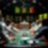 A strategic analysis board depicting sports betting