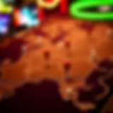 A detailed map illustrating Points Bet locations across various regions