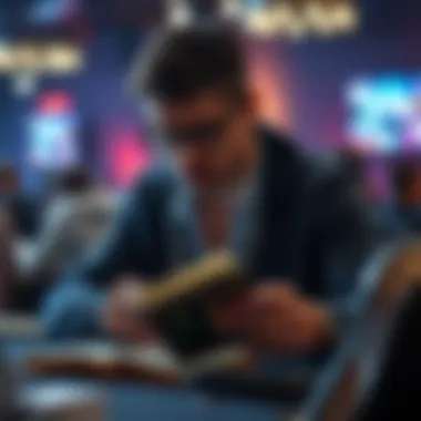 Studying Tournament Strategies Player studying poker strategies