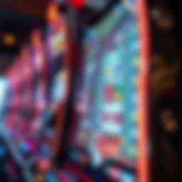 Intricate design of a casino slot machine