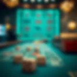 A vibrant display of Sic Bo dice on a betting table