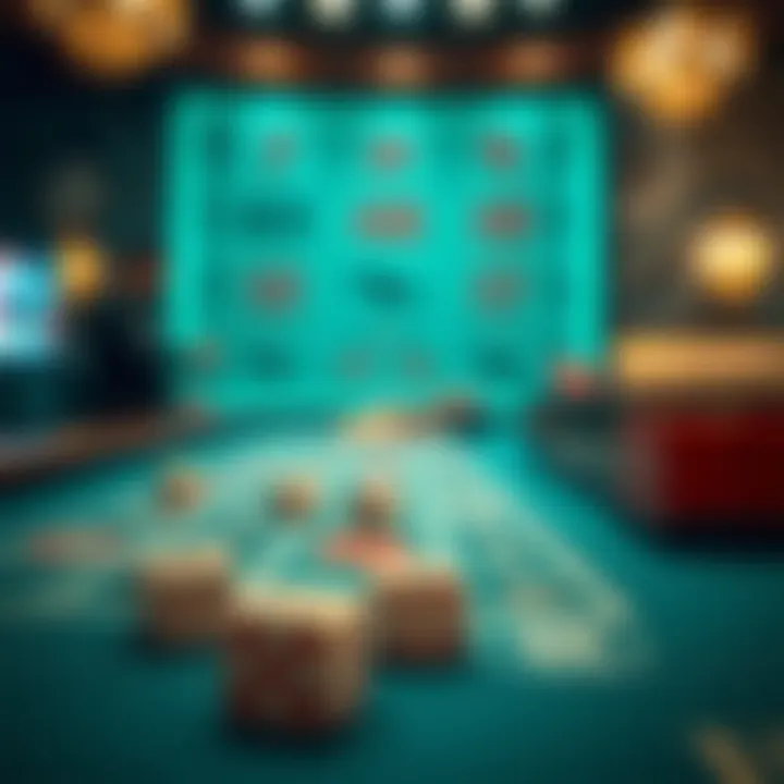 A vibrant display of Sic Bo dice on a betting table