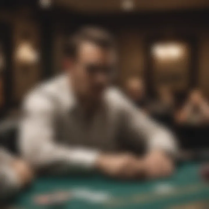 Player making a strategic decision at the poker table